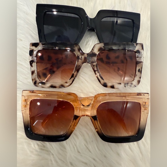 Amazon Leopard, Black, and Tan Sunglasses Trio - Picture 4 of 5